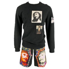 GIVENCHY by Ricardo Tisci Size S/M Cotton Oversized Sweatshirt Short Set