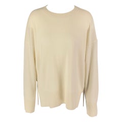 THEORY Size L Cream Cashmere Sweater