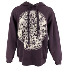 Dries van Noten - Felpa oversize in cotone con grafica zodiacale viola malva - taglia S