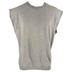 DRIES VAN NOTEN Size S Grey Cotton Sleeveless Sweatshirt
