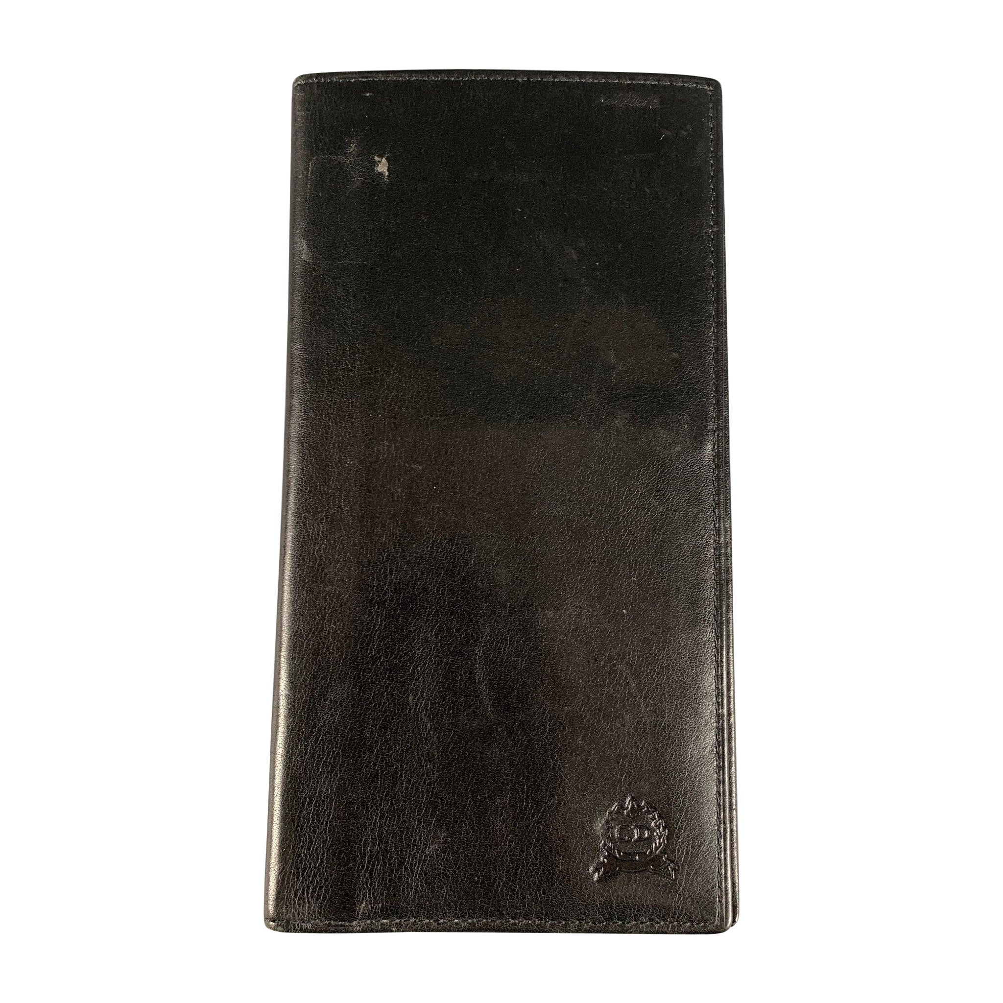 CHRISTIAN DIOR Black Leather Wallet For Sale