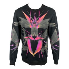 GIVENCHY S/S 2012 Size M Black Print Cotton Crew-Neck Sweatshirt