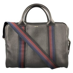 Used PAUL SMITH Black Pebble Grain Leather Briefcase Bag