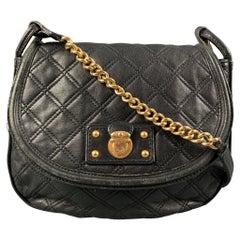 MARC JACOBS Black Quilted Leather Cross Body Handbag