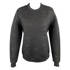 GIVENCHY Pullover mit Rundhalsausschnitt und schwarzer Spitze aus Polyestermischung, Größe S