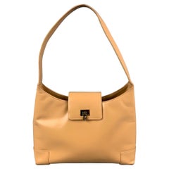 LAMBERTSON TRUEX Beige Leder-Umhängetasche Handtasche