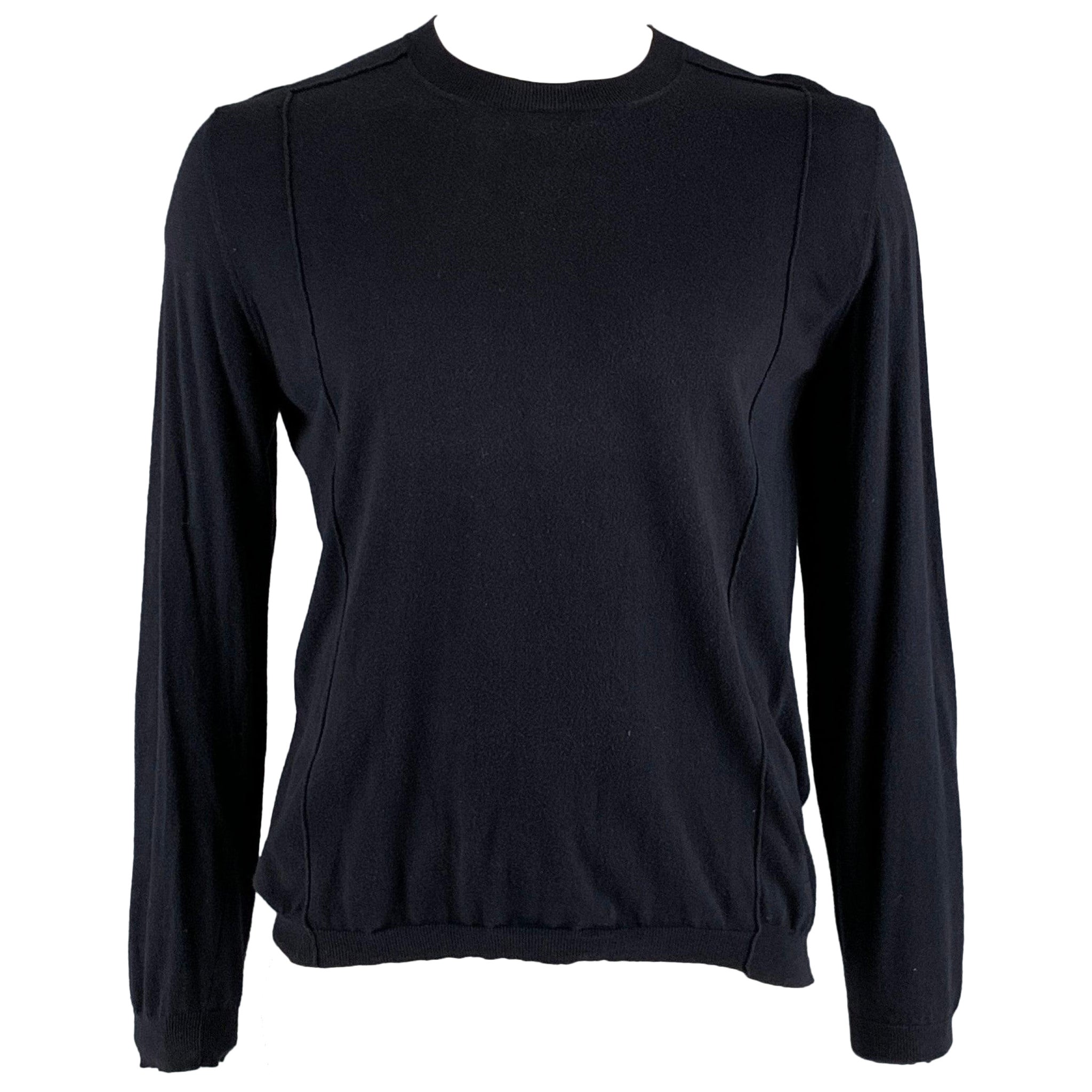 MARNI Size L Navy Cotton Pullover For Sale