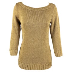 RALPH LAUREN Schwarzer Label Pullover aus Viskosemischung mit Bootsausschnitt, Größe M