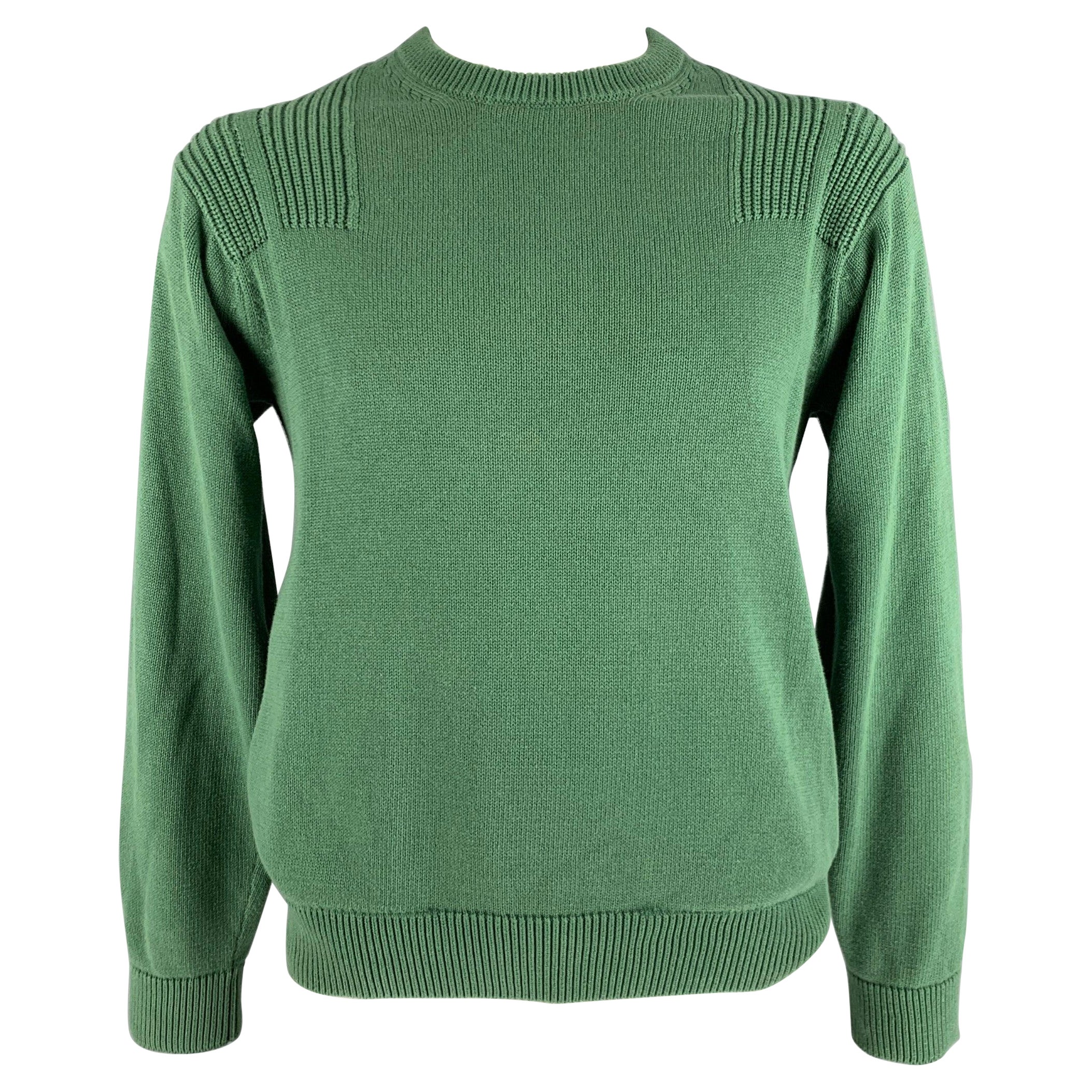 PS by PAUL SMITH Size M Green Cotton Crew Neck Pullover For Sale