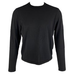 LOUIS VUITTON Size M Black Knitted Crew-Neck Pullover