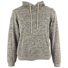 JOHN ELLIOTT Size XL Grey Heather Cotton / Polyester Hooded Sweatshirt
