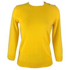 RALPH LAUREN Cashmere Knitted Size M Yellow Pullover