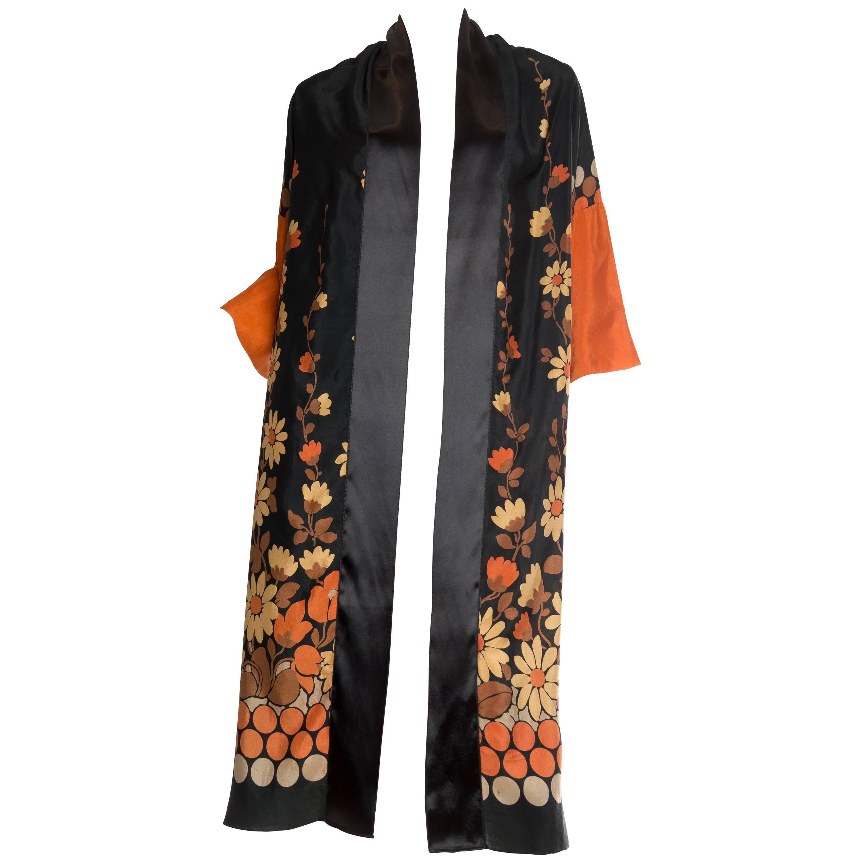 1920s Silk Dressing Gown Kimono