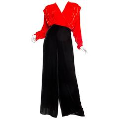 1930s Silk Velvet Jumpsuit