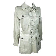 Vintage Iconic Yves Saint Laurent Rive Gauche Saharienne Jacket Circa 1995