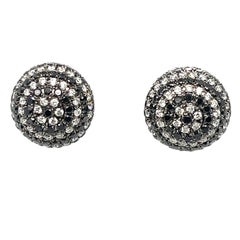 Fancy colored Diamond Stud Earrings in 18KW Gold