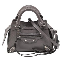 Balenciaga Mini Neo Classic City Bag aus grauem Leder