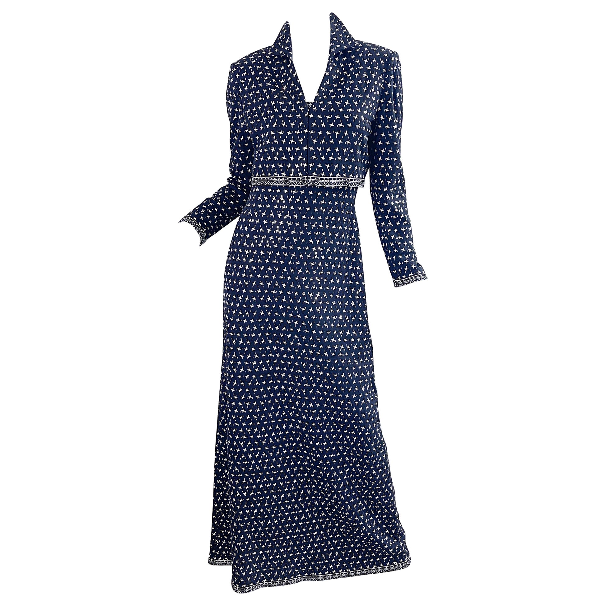 NWT 1990s St. John Evening Houndstooth Sequin Vintage 90s Knit Gown + Bolero  For Sale