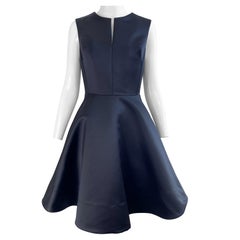 Josie Natori Otoño 2016 Talla 4 Vestido negro sin mangas, ajustado y con bolsillos