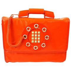 Vintage 1970s Dallas Handbags' ”Phone” Directory Red Leather Purse NWT