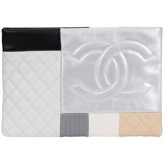 NEW Large Chanel Multicolor Patchwork Clutch