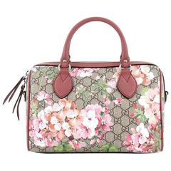 Gucci Convertible Boston Bag Blooms Print GG Coated Canvas Small