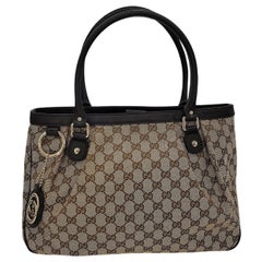 Gucci Brown GG Canvas Medium Sukey Tote Bag