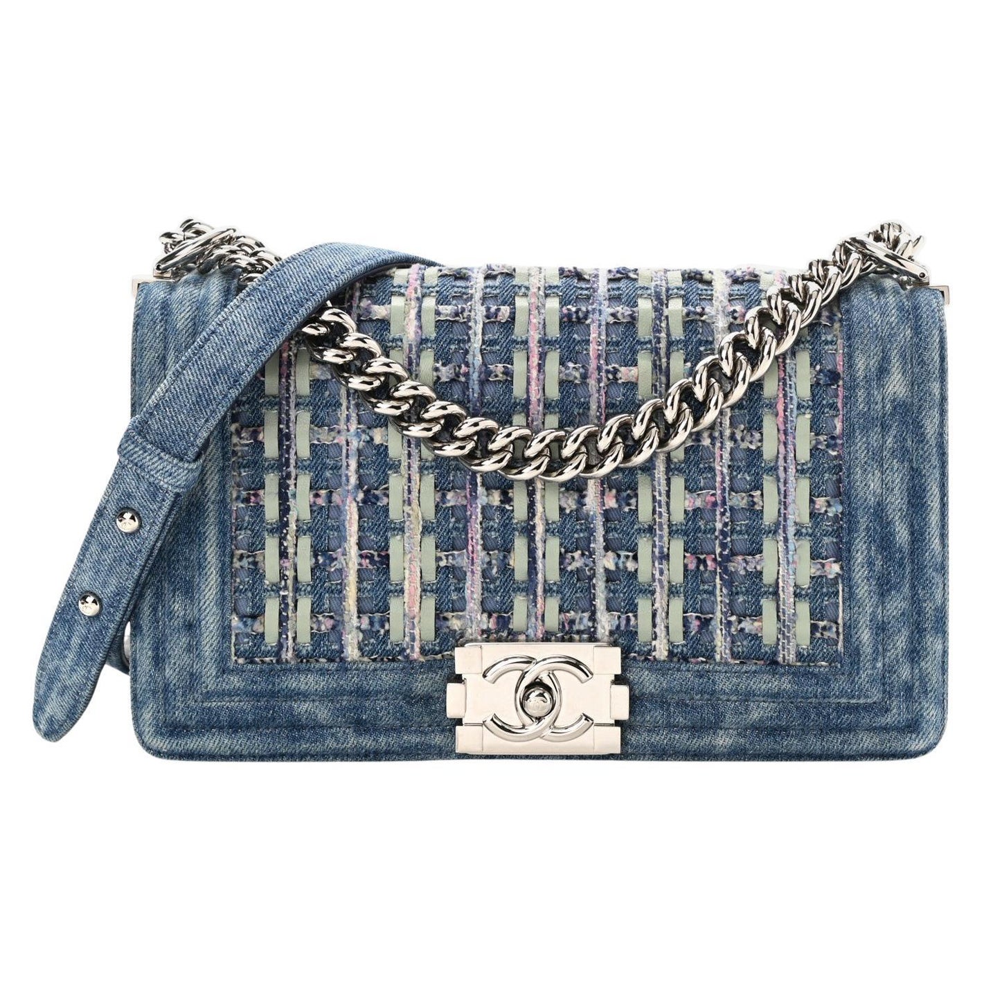 Chanel tweed bag 2018 sale