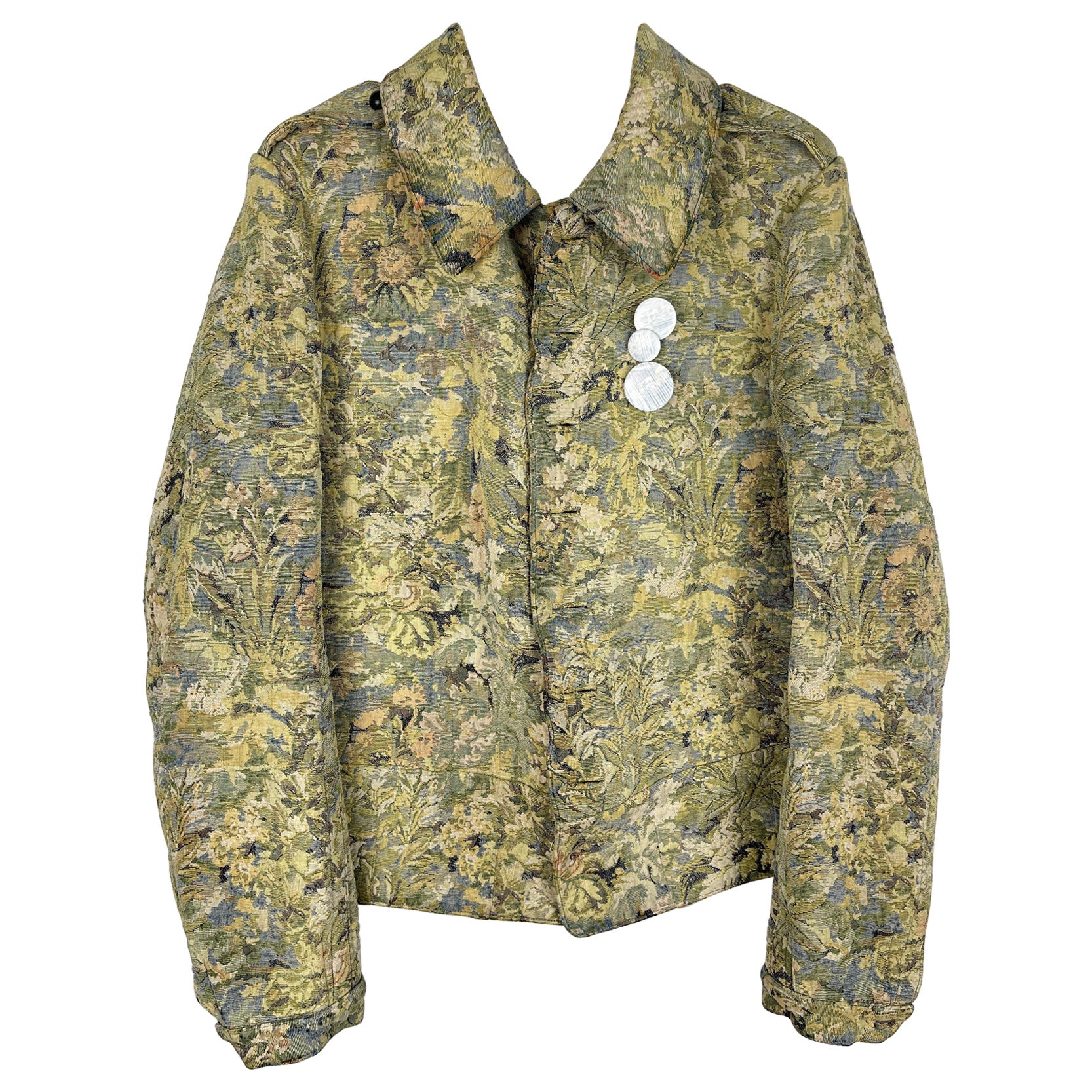 Maison Margiela S/S2022 Floral Brocade Jacket For Sale