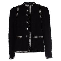 Chanel, Classic Jacke aus schwarzem Tweed