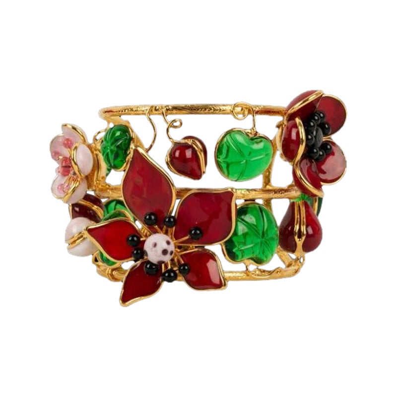 Augustine Flowers Cuff Bracelet For Sale