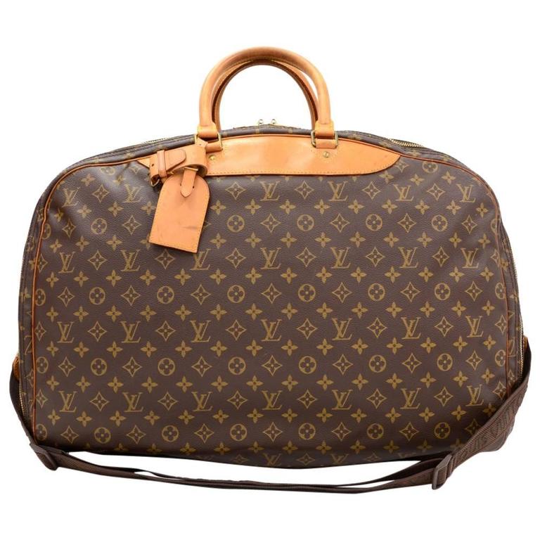Vintage Louis Vuitton Alize 3 Poches Monogram Canvs Travel Bag + Strap at  1stDibs