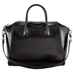 Givenchy Antigona Medium Calfskin Duffle Shoulder Bag, Black