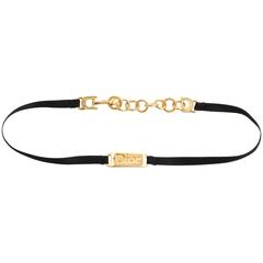 Dior by John Galliano Black and Gold Logo Choker 7