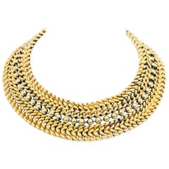 Edouard Rambaud Paris Chunky Curb Ball Chain Choker Necklace, 1980s 