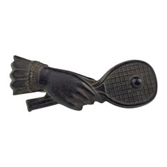 Antiguo broche de tenis victoriano, roble Bog