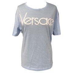Versace T-shirt Azzurro Manica Corta 