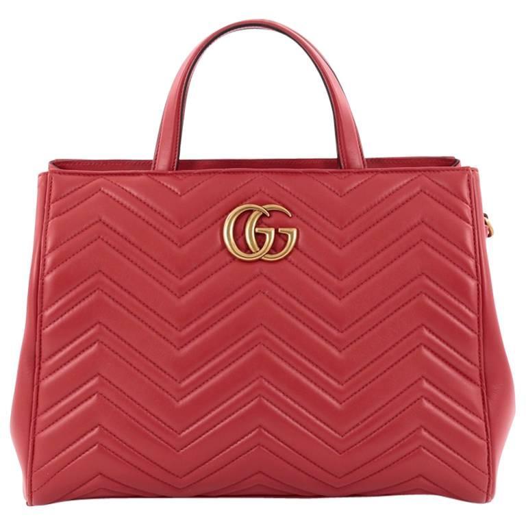 Gucci GG Marmont Tote Matelasse Leather Medium at 1stdibs