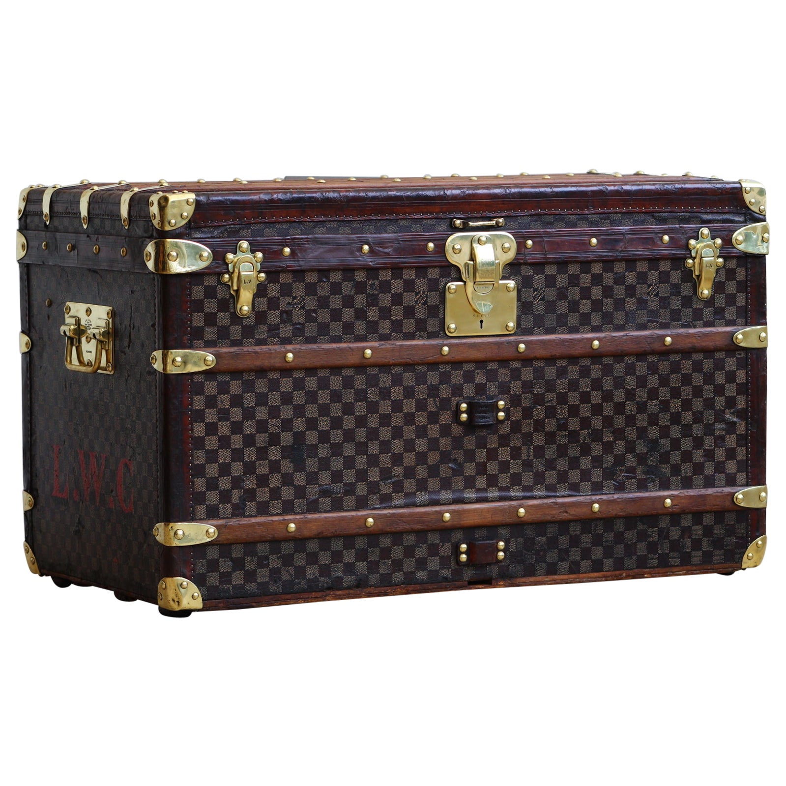 1880s Louis Vuitton Damier Canvas Courier Trunk
