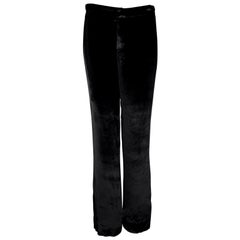 H/W 1999 Gucci by Tom Ford Schwarze Hose mit weitem Bein aus Samt