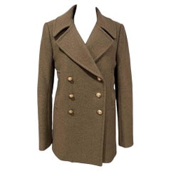 Balmain Cappotto Lana Verde, Cappotto