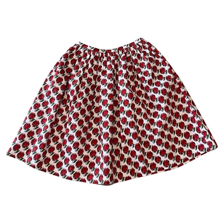2016 Prada Cotton Hearts Full Skirt For Sale at 1stDibs 