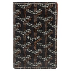 Goyard Herringbone Bifold Card Case Black x Brown