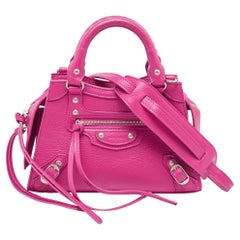 Balenciaga Pink Leather Mini Neo Classic Bag