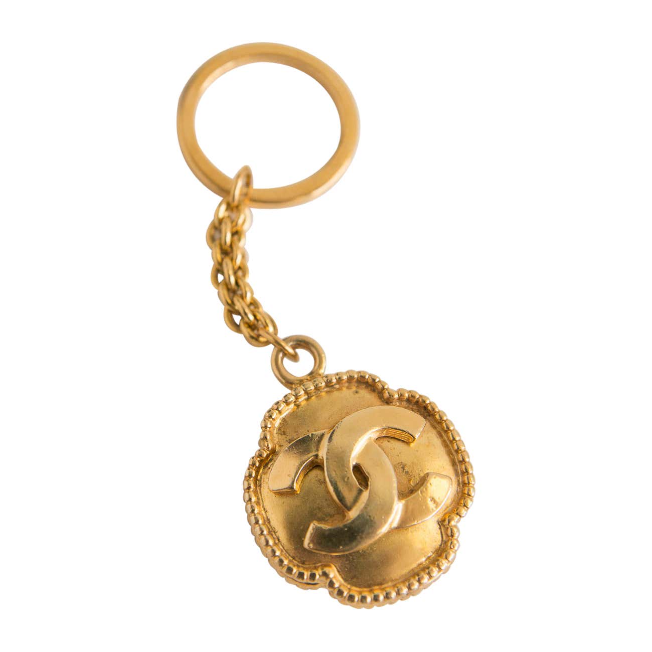 Chanel Gold-Tone Metal CC Keychain, Fall-Winter 1996-1997 For Sale at ...