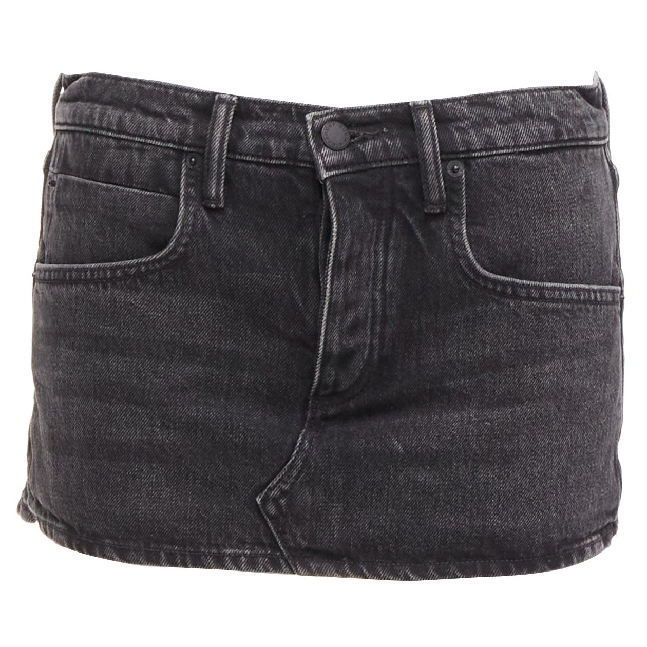ALEXANDER WANG black washed front skirt back shorts mini skorts 24" For Sale