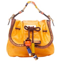 Used LOUIS VUITTON Marc Jacobs Kalahari PM monogram yellow leather top handle bag