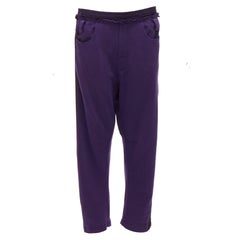 Haider Ackermann violet 100 % coton lavé jogging noir à pinces S