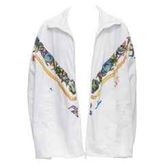 VERSACE 2021 Tresor De La Mer starfish print white track jacket top IT52 XL