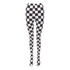 COMME DES GARCONS 2021 noir blanc damier legging moulant XS